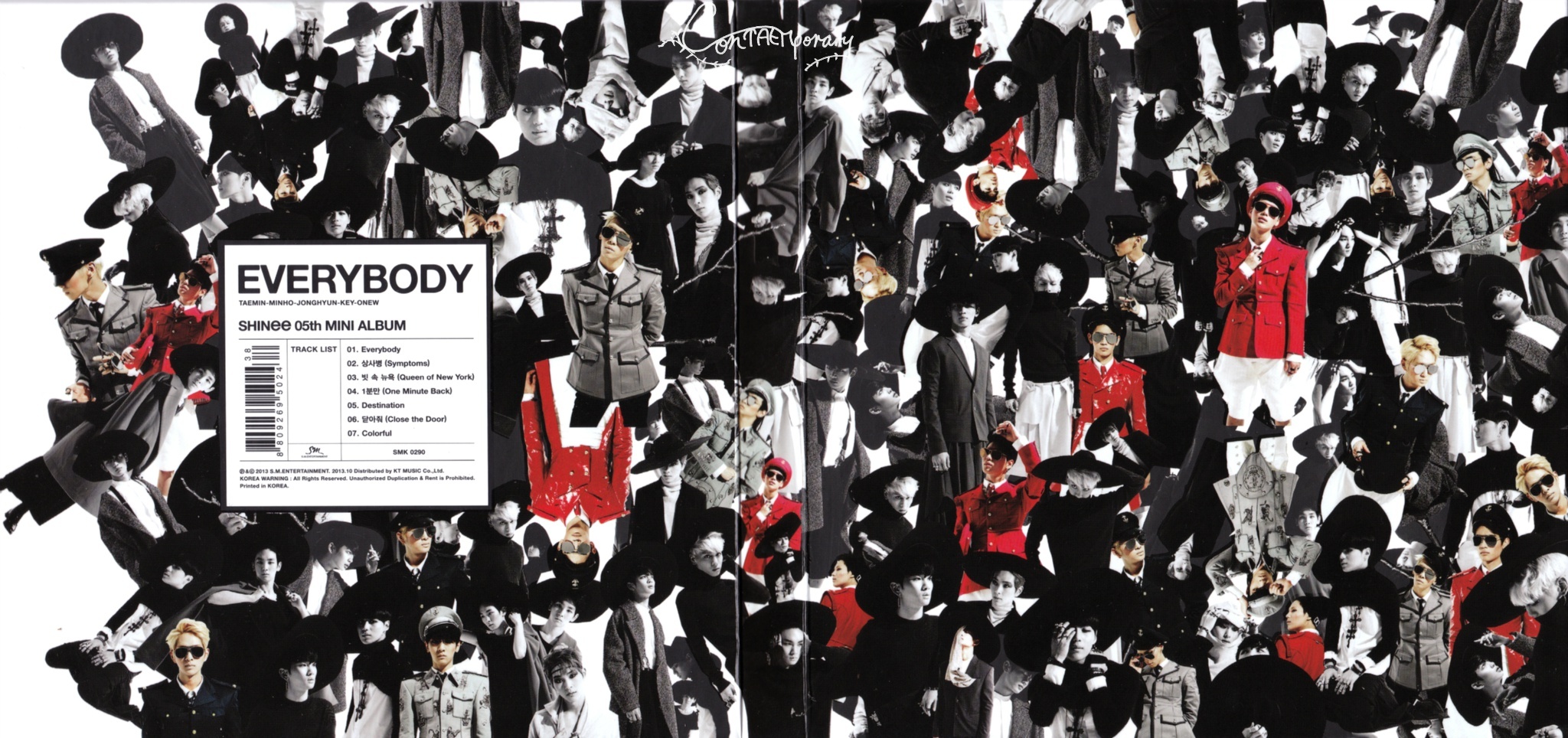 SHINee members posed for the everybody concept photo with the black hats